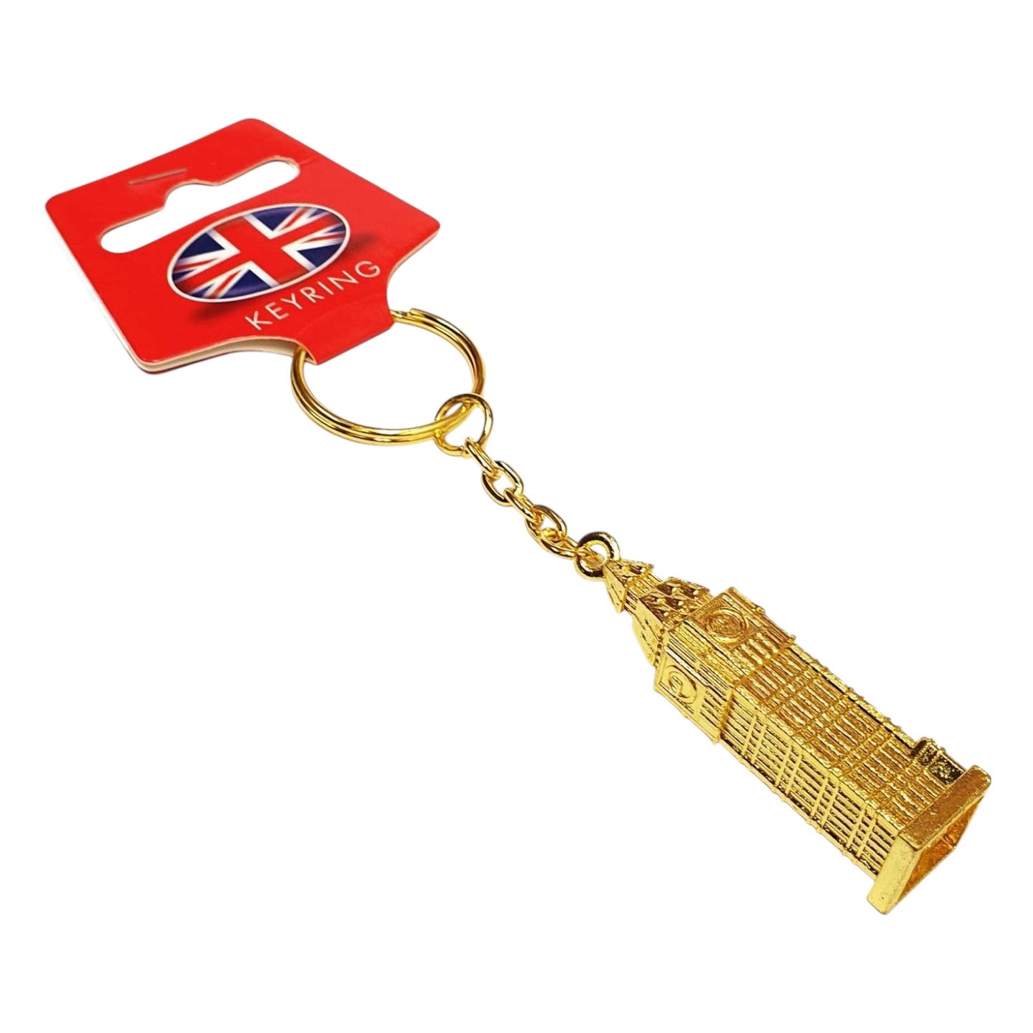 3D Gilt Big Ben Golden Metal Keyring