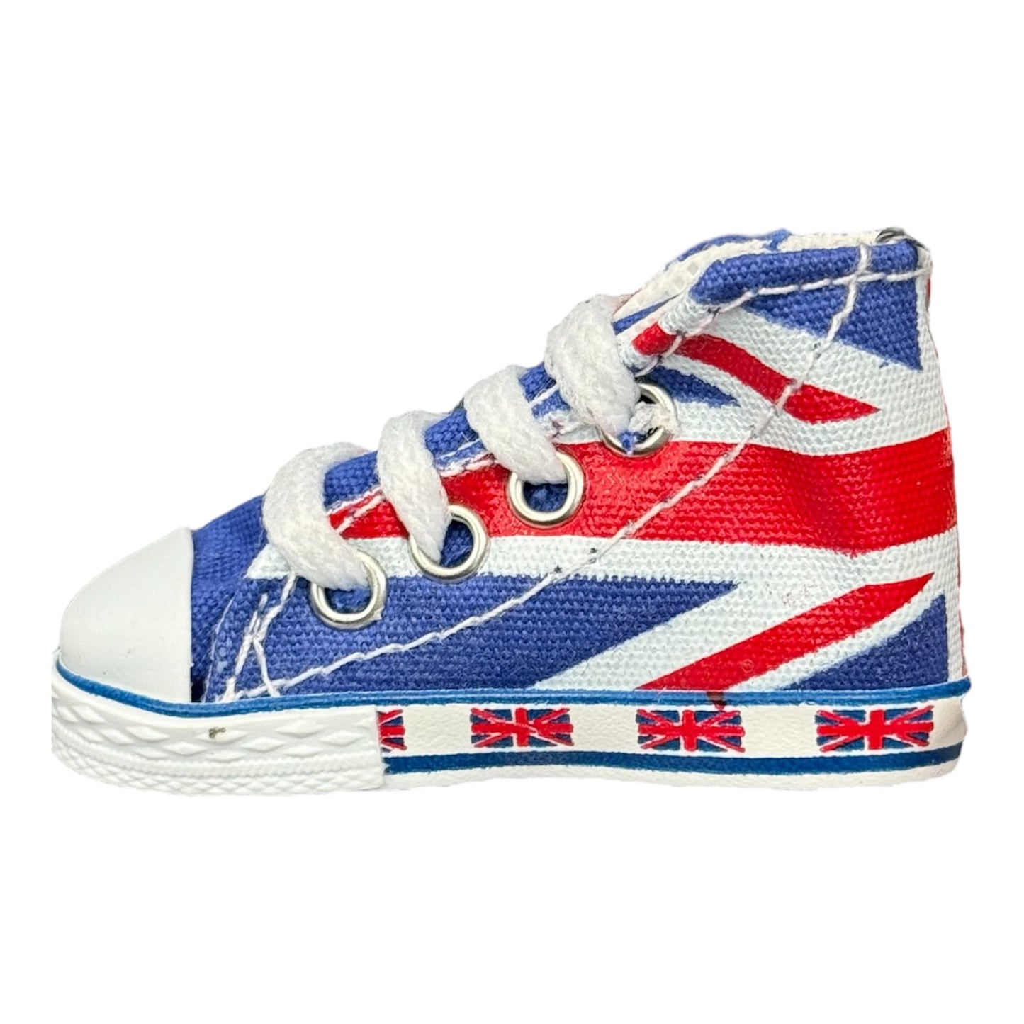 Union Jack all over Canvas Sneaker Shoe keyring