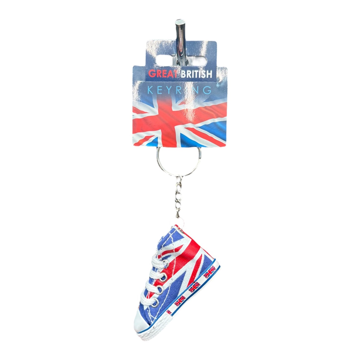Union Jack all over Canvas Sneaker Shoe keyring