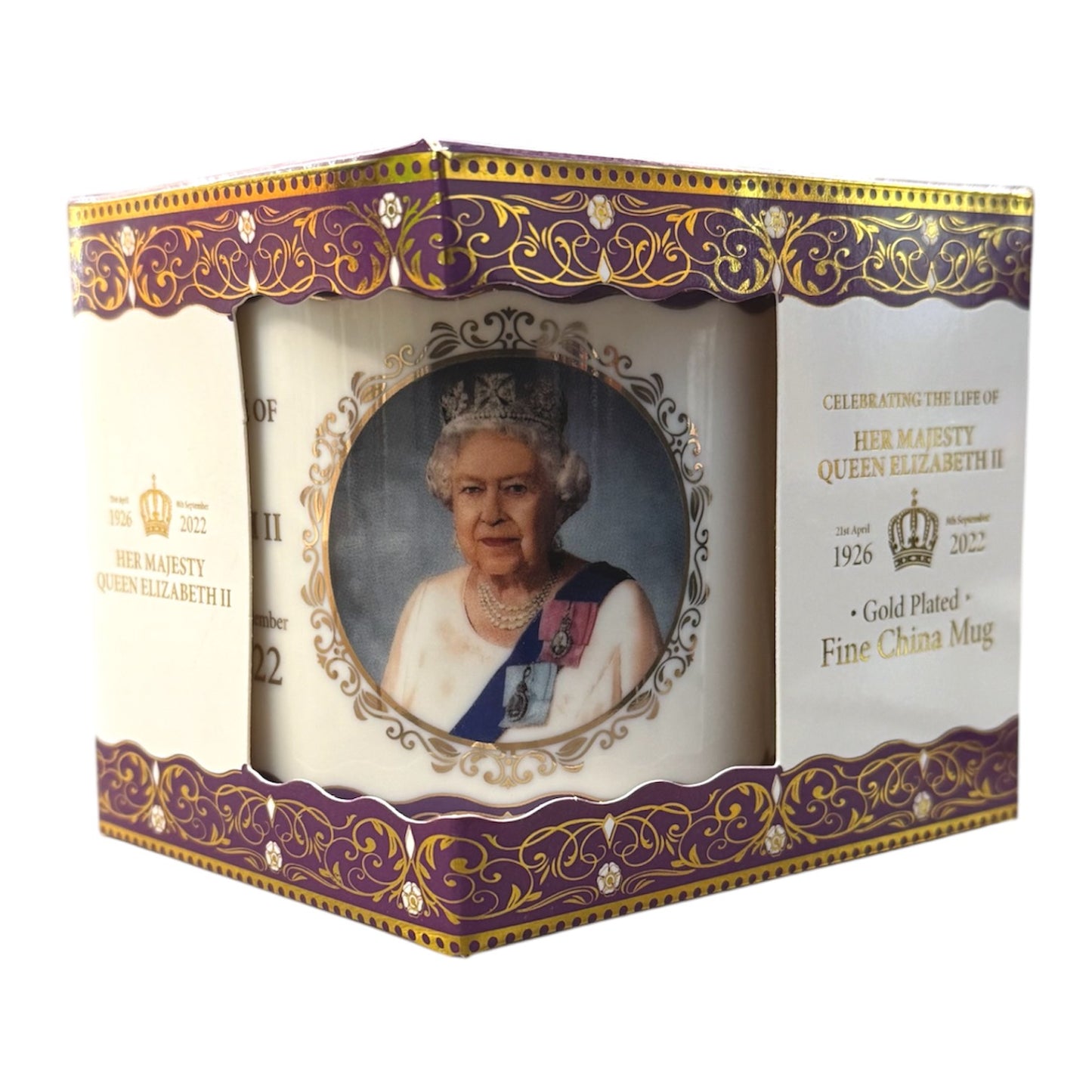 Her Majesty Queen Elizabeth II - Gold Plated Fine China Mug