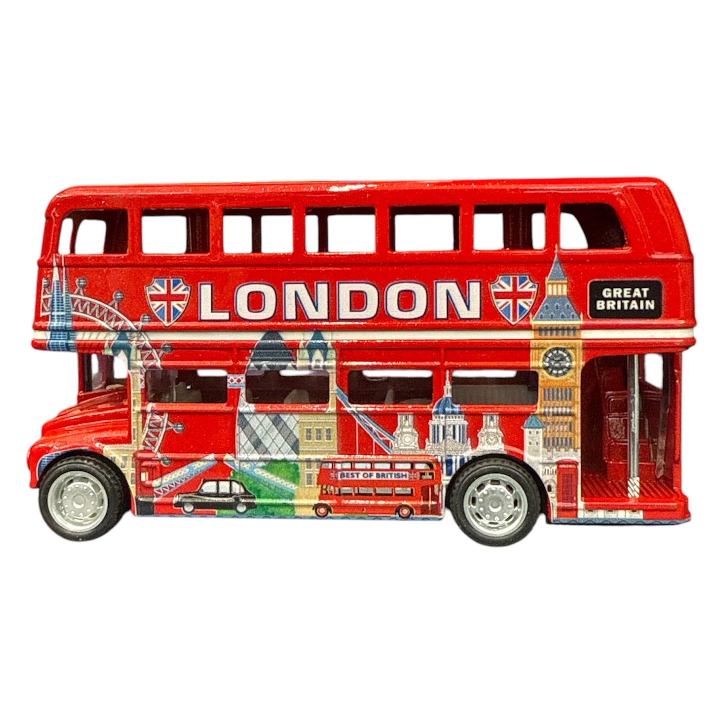 Deluxe Pull-Back Bus – Classic London Double-Decker