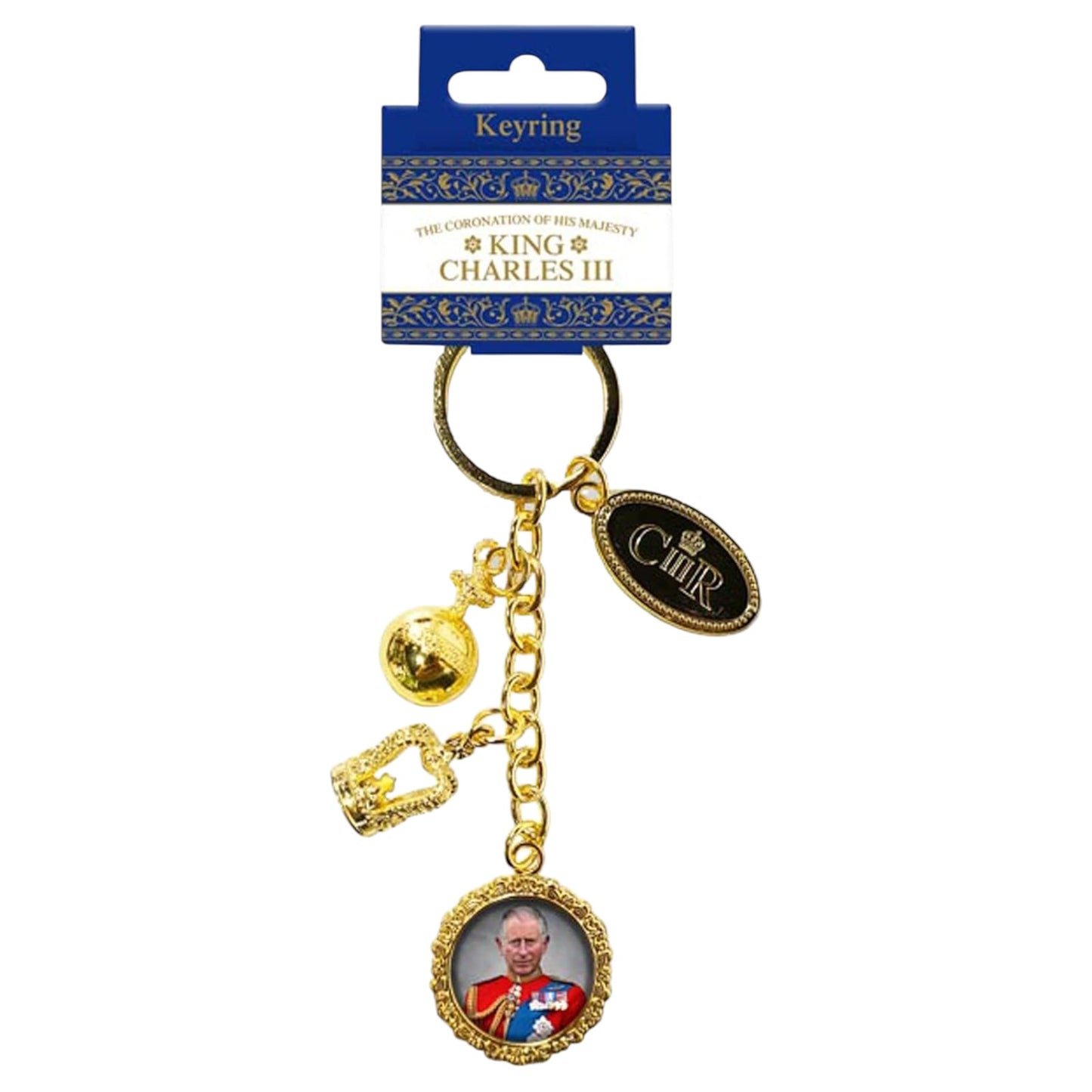 King Charles III Coronation Charm Keyring – Royal Souvenir Memorabilia