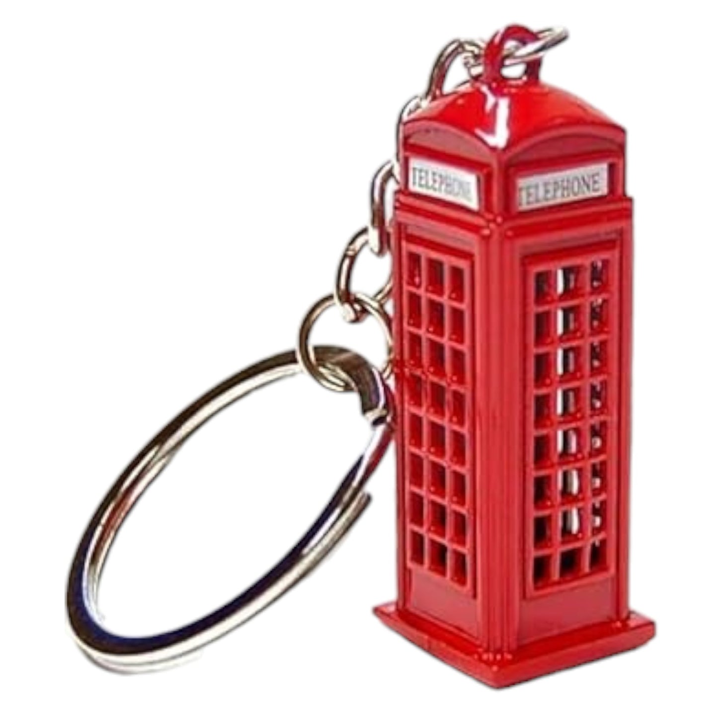 London Telephone Box 3D Keyring – Iconic Red Phone Booth Souvenir
