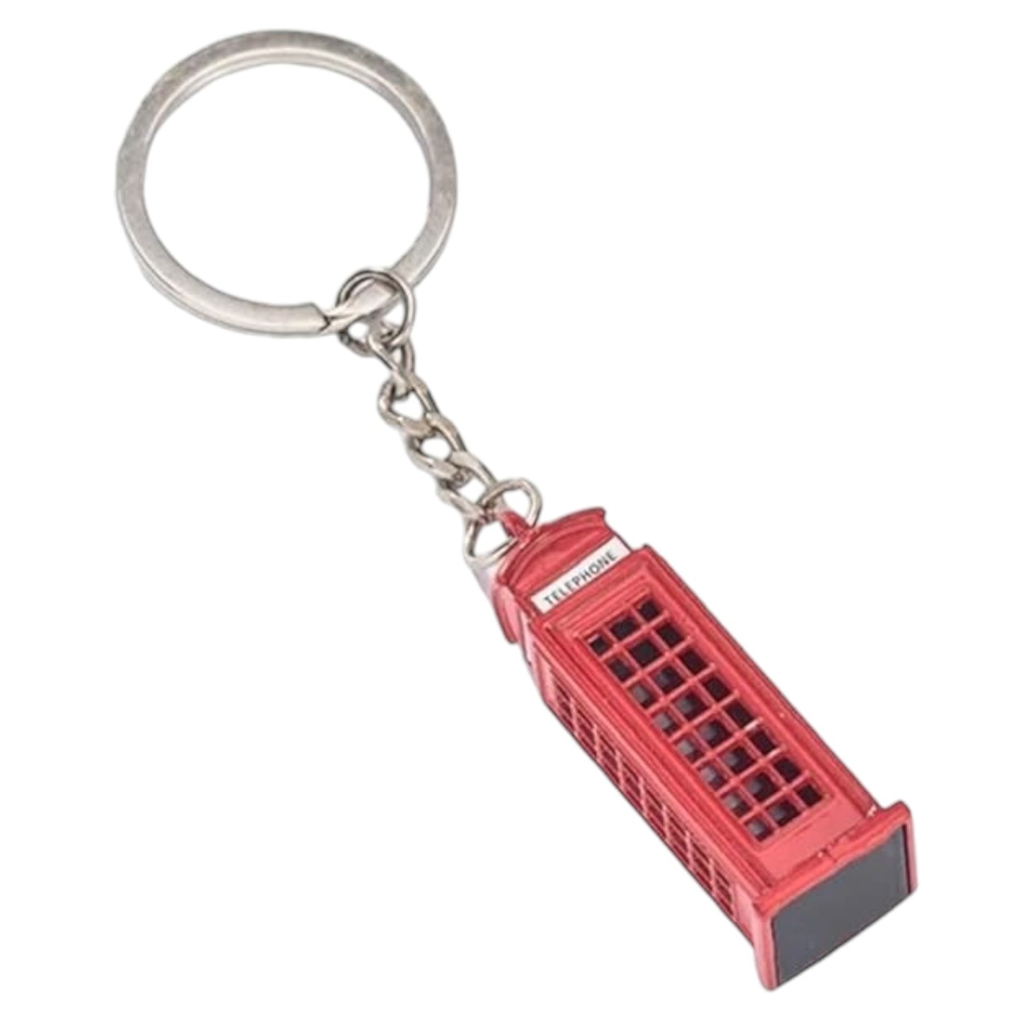 London Telephone Box 3D Keyring – Iconic Red Phone Booth Souvenir
