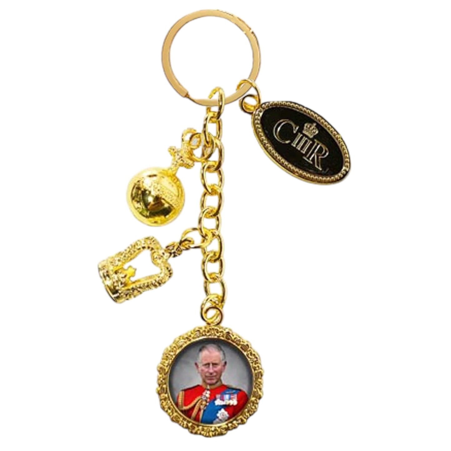 King Charles III Coronation Charm Keyring – Royal Souvenir Memorabilia