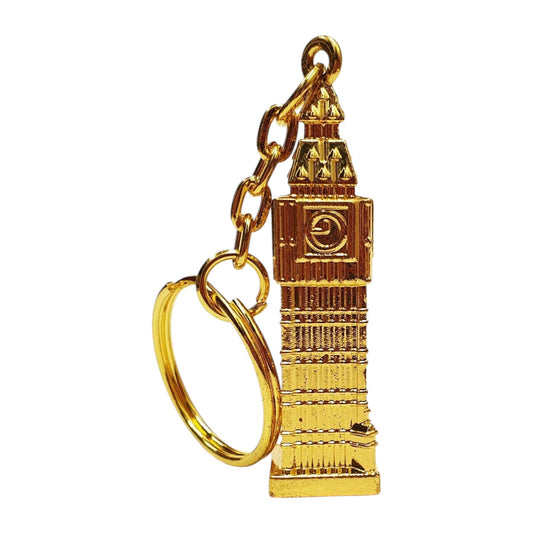 3D Gilt Big Ben Golden Metal Keyring