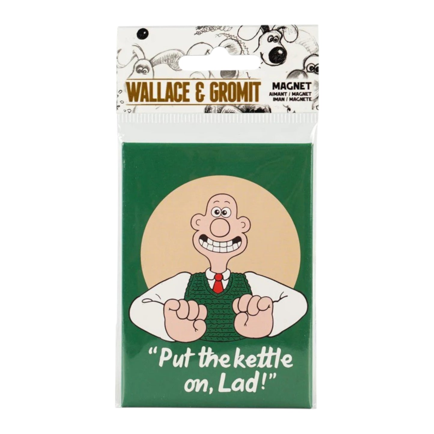 Wallace & Gromit Wallace Metal Fridge Magnet – Official Cartoon Character Collectible Gift - The Funky Finds