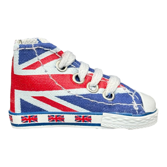 Union Jack all over Canvas Sneaker Shoe keyring