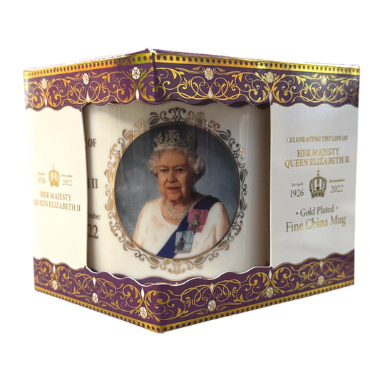 Her Majesty Queen Elizabeth II - Gold Plated Fine China Mug