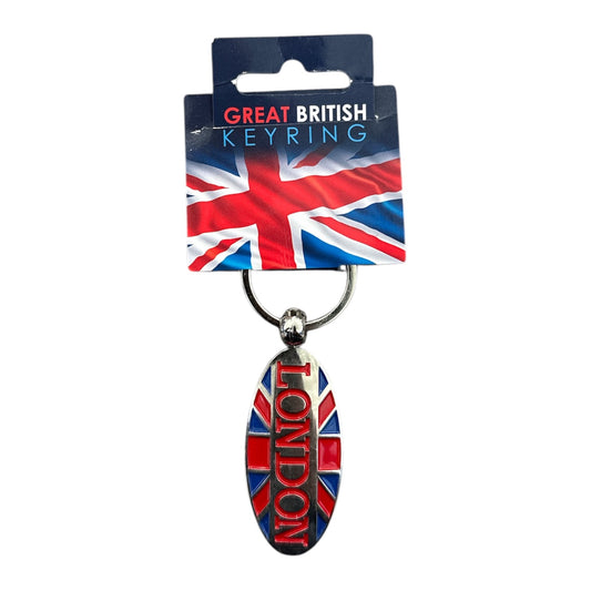 Union Jack London Metal Keyring