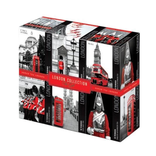 "Ahmad Tea London Collection with multiple classic tea blends displayed" - The Funky Finds