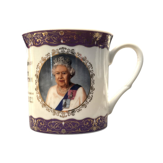 Her Majesty Queen Elizabeth II - Gold Plated Fine China Mug - The Funky Finds