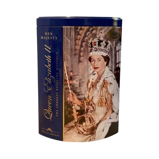"Queen Elizabeth II Limited Edition English Tea box with 40 foil-wrapped tea bags" - The Funky Finds