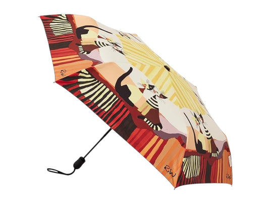 Signare Tapestry Automatic Folding Umbrella – Resina Cat Cappia